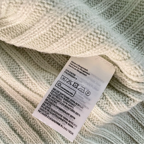 H&M Women’s Ribbed Sweater Vest in Light green/Sage (Size: S) - Picture 9 of 10